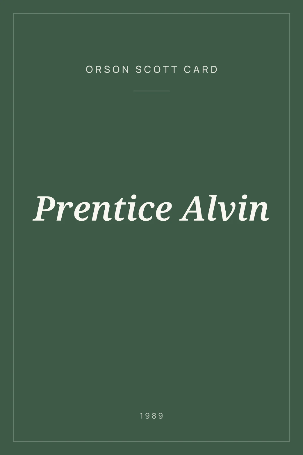 Portada de Prentice Alvin