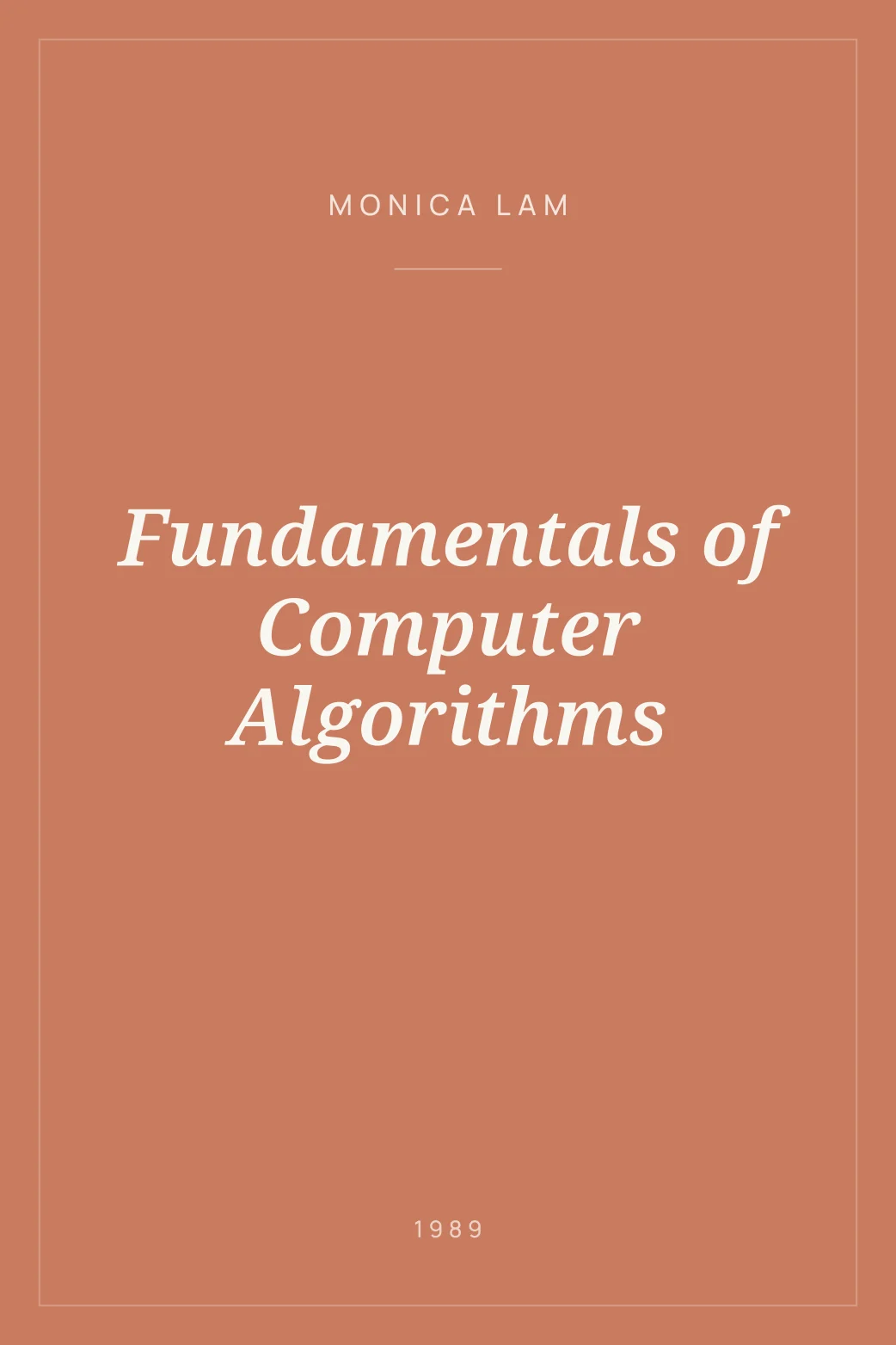 Portada de Fundamentals of Computer Algorithms