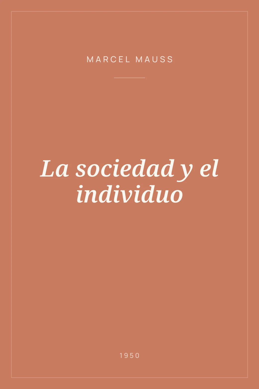 Portada de La sociedad y el individuo