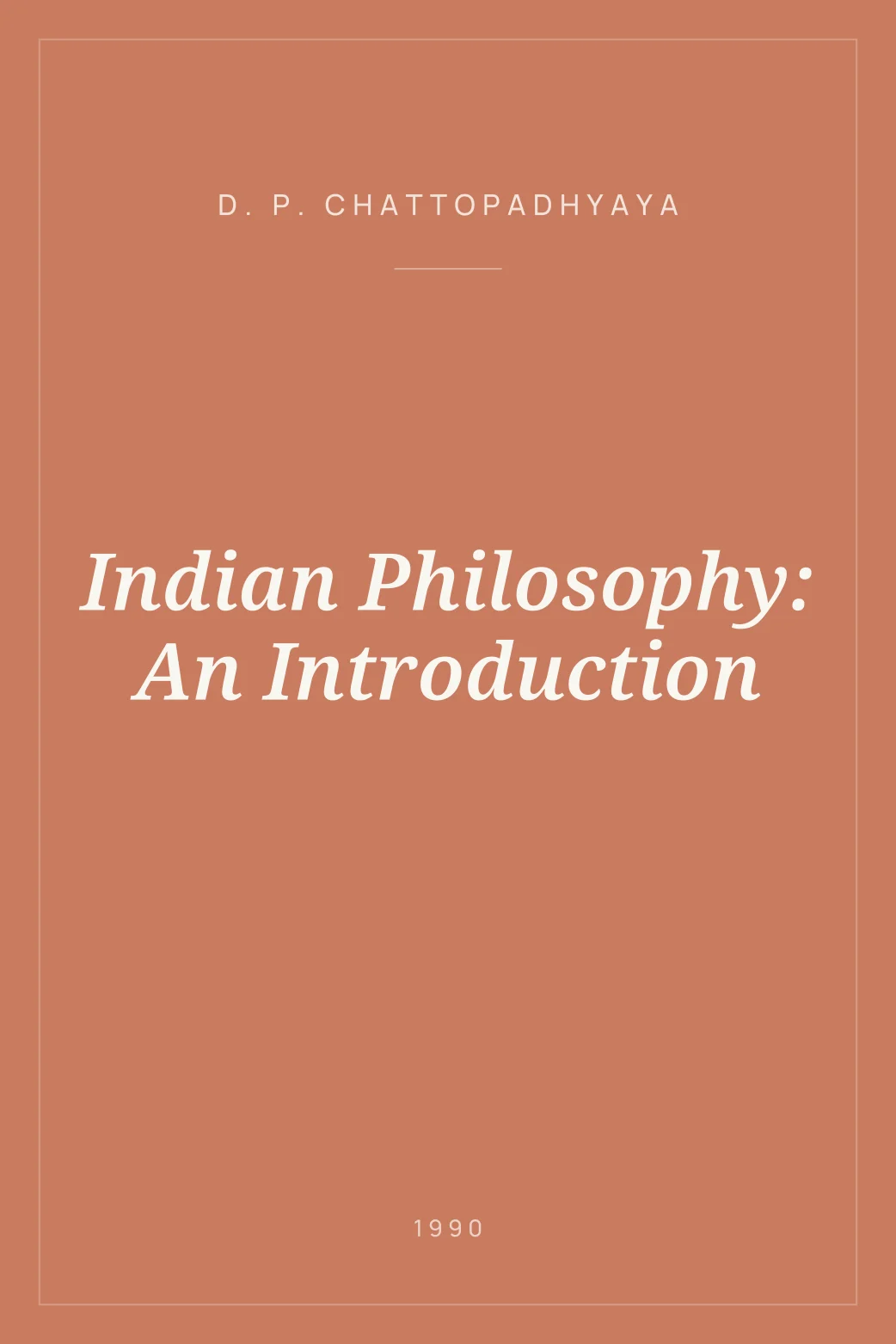 Portada de Indian Philosophy: An Introduction
