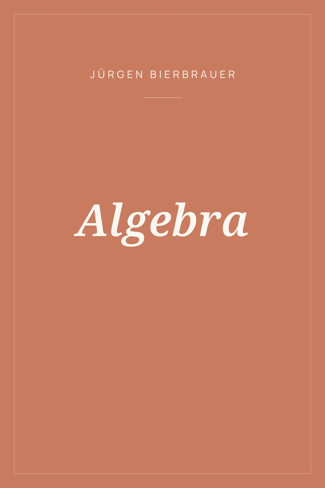Portada de Algebra