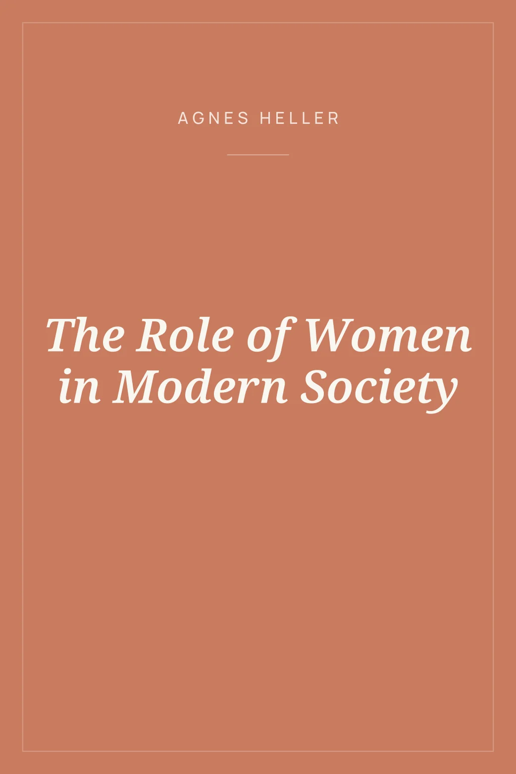 Portada de The Role of Women in Modern Society