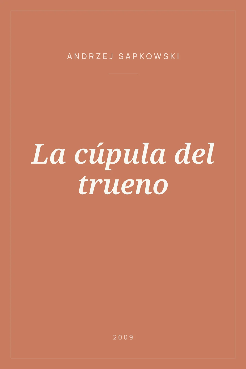 Portada de La cúpula del trueno