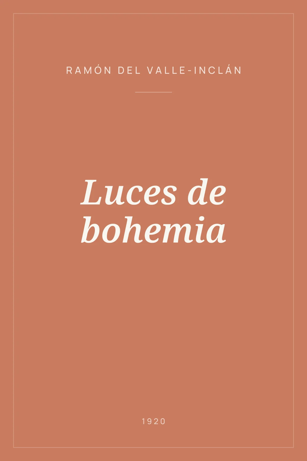 Portada de Luces de bohemia