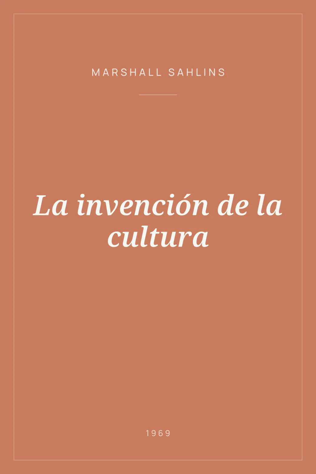 Portada de La invención de la cultura