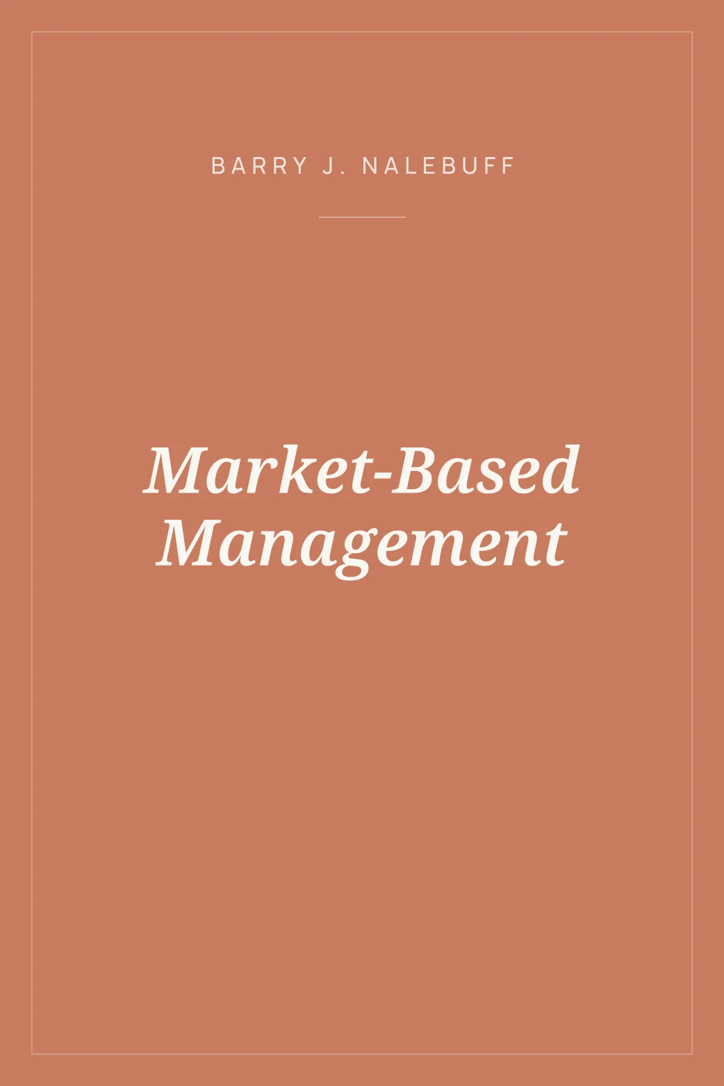 Portada de Market-Based Management