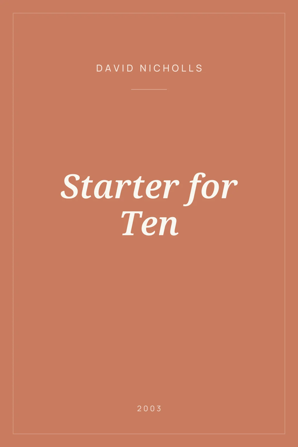 Portada de Starter for Ten