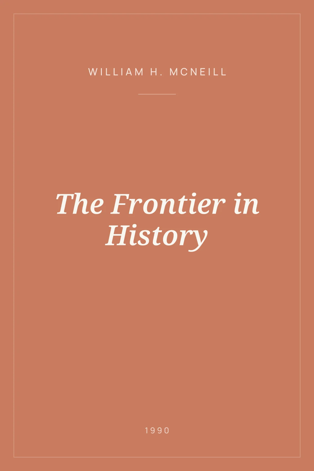 Portada de The Frontier in History
