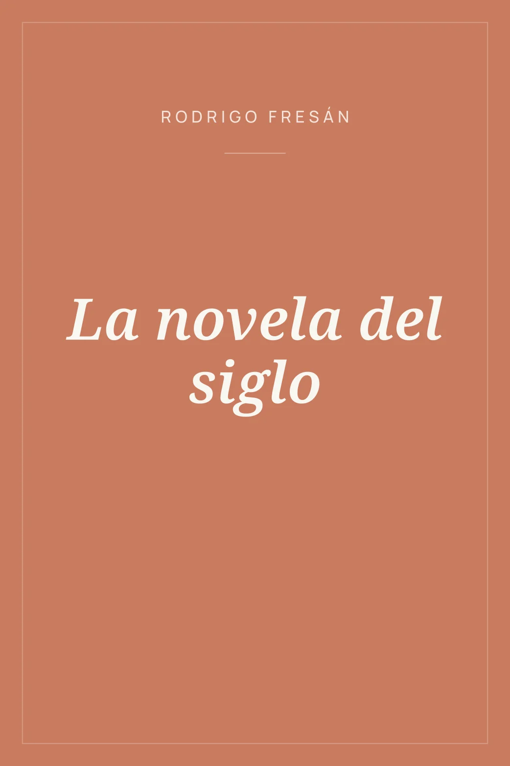 Portada de La novela del siglo