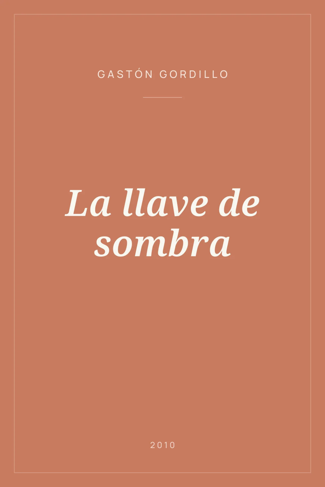 Portada de La llave de sombra