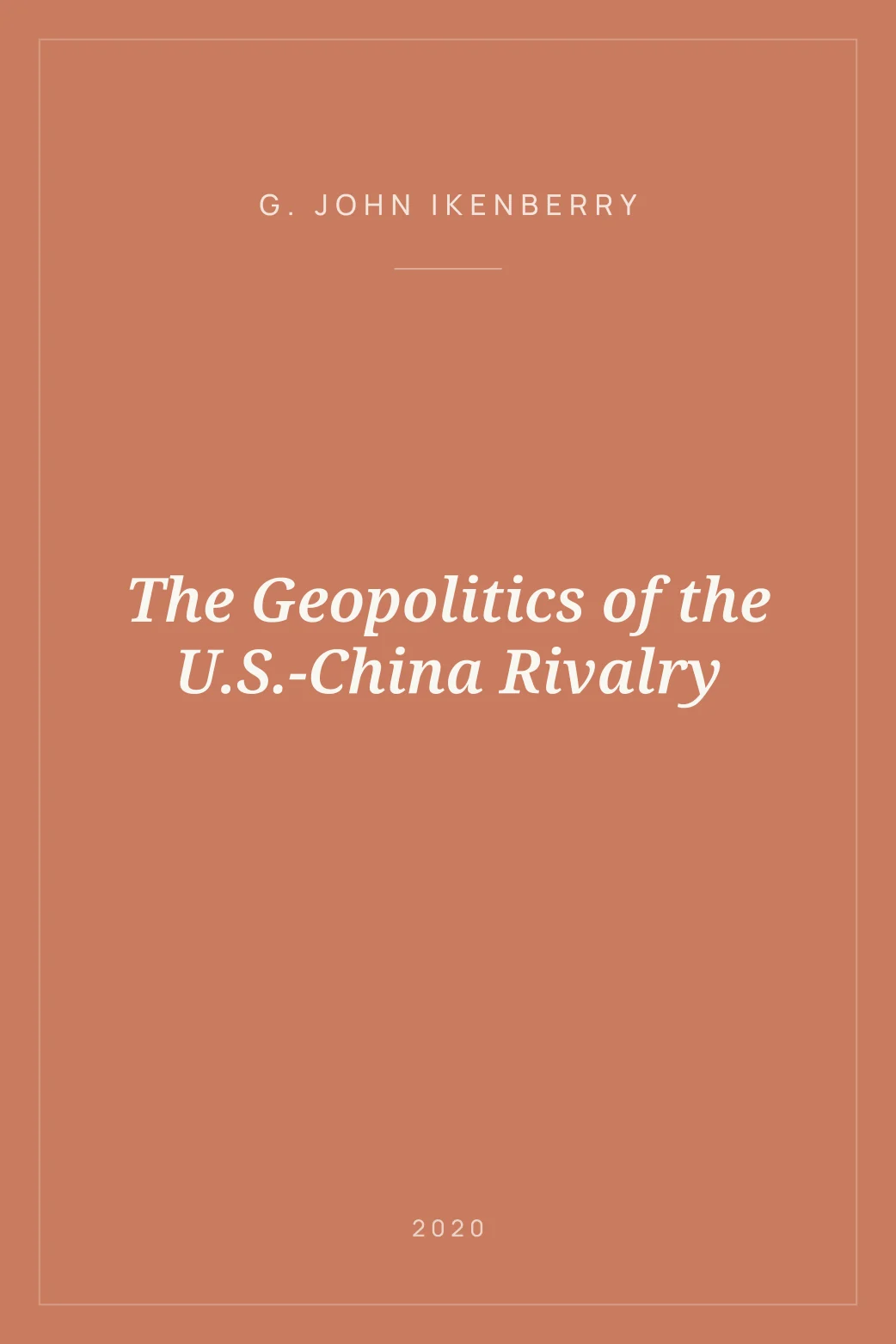 Portada de The Geopolitics of the U.S.-China Rivalry