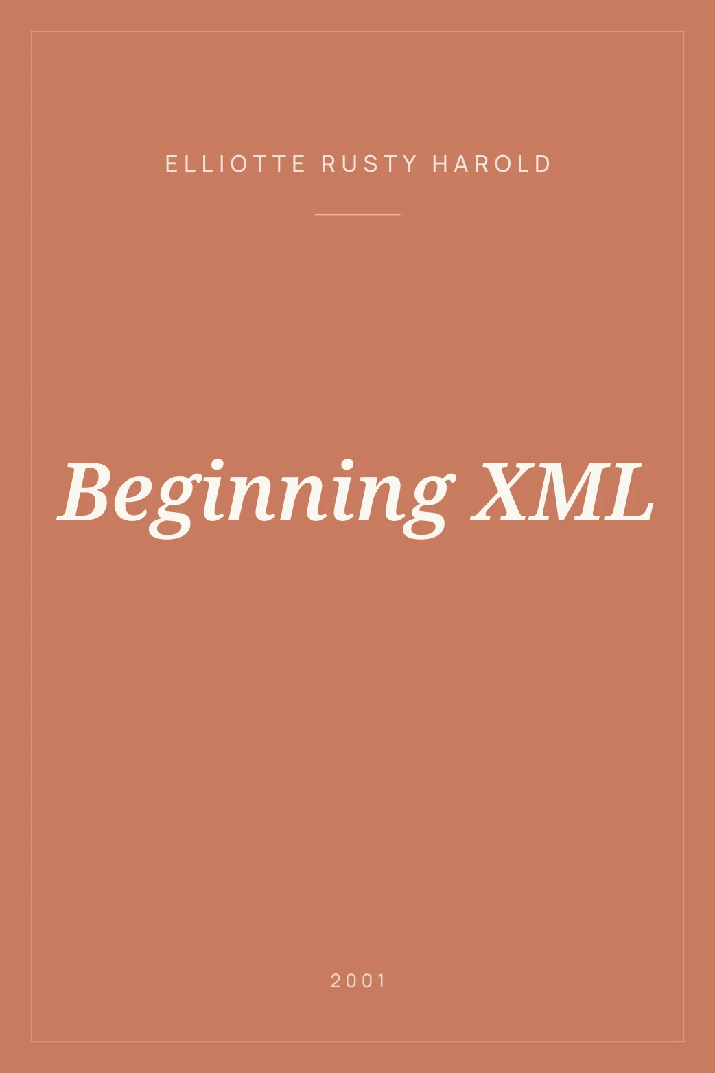 Portada de Beginning XML