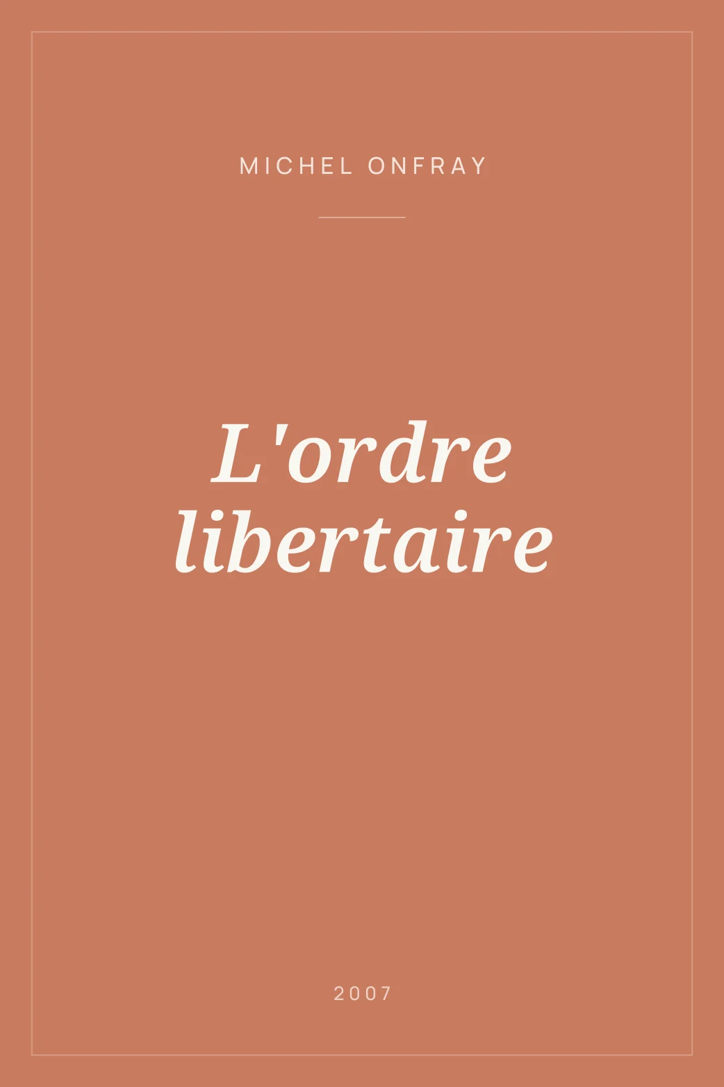 Portada de L'ordre libertaire