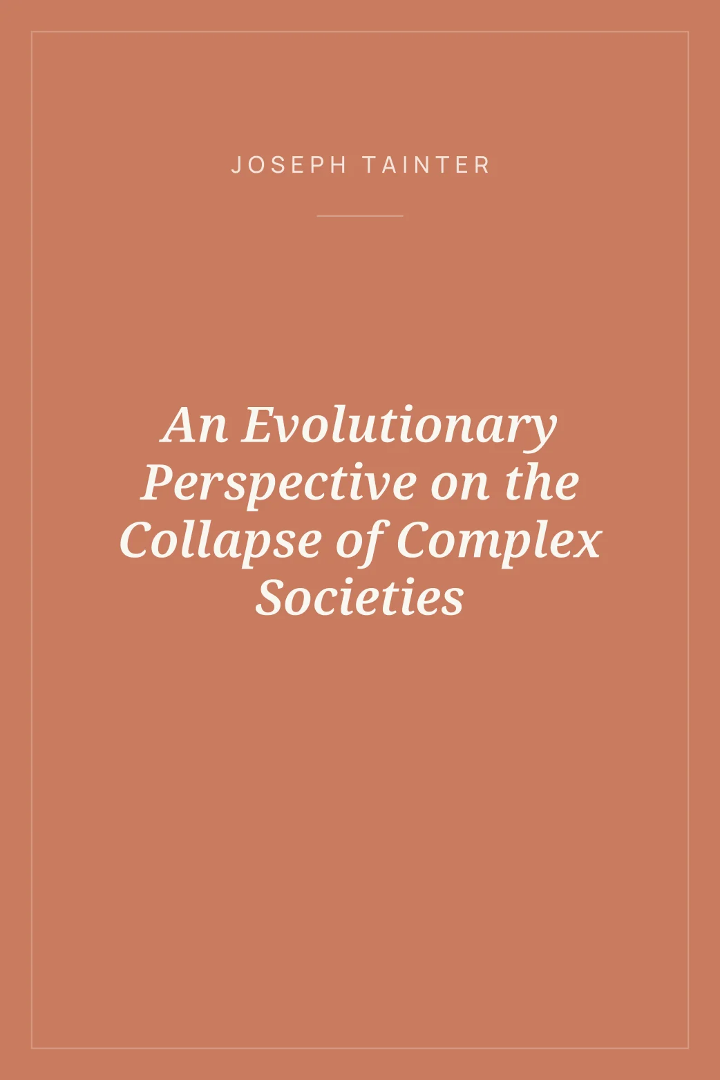 Portada de An Evolutionary Perspective on the Collapse of Complex Societies