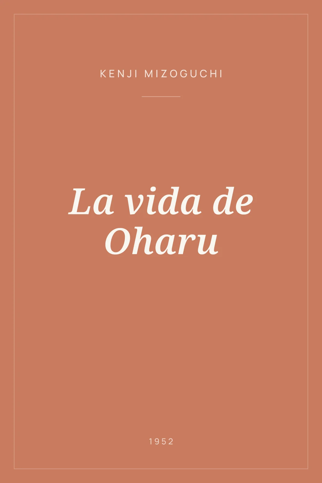 Portada de La vida de Oharu