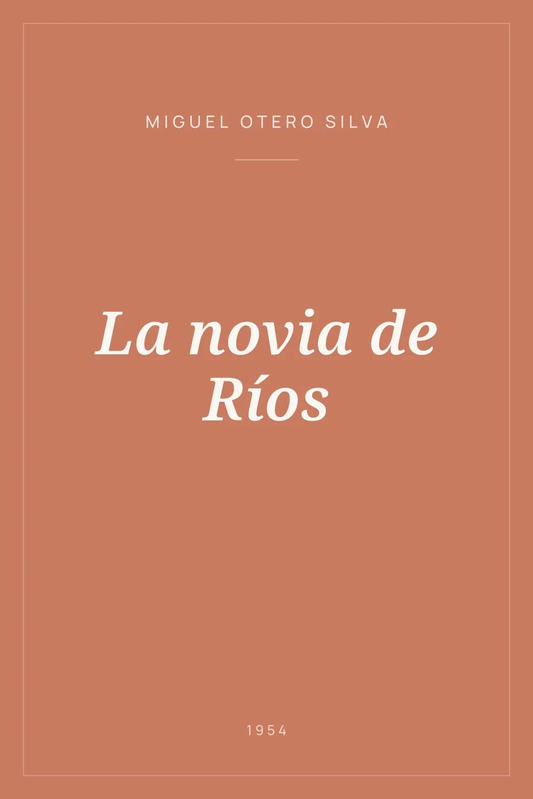Portada de La novia de Ríos
