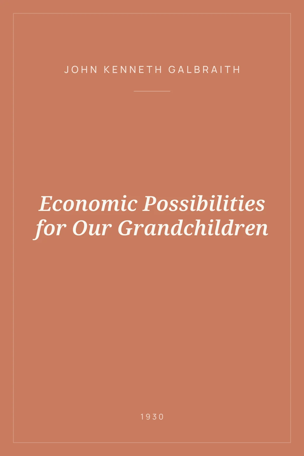 Portada de Economic Possibilities for Our Grandchildren