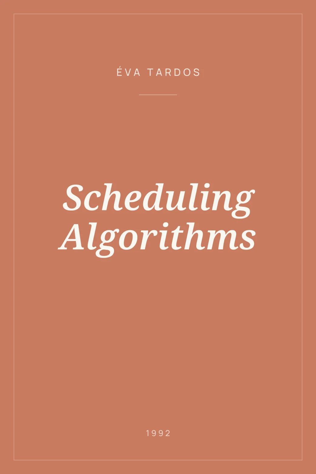 Portada de Scheduling Algorithms