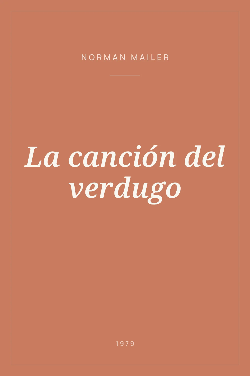 Portada de La canción del verdugo
