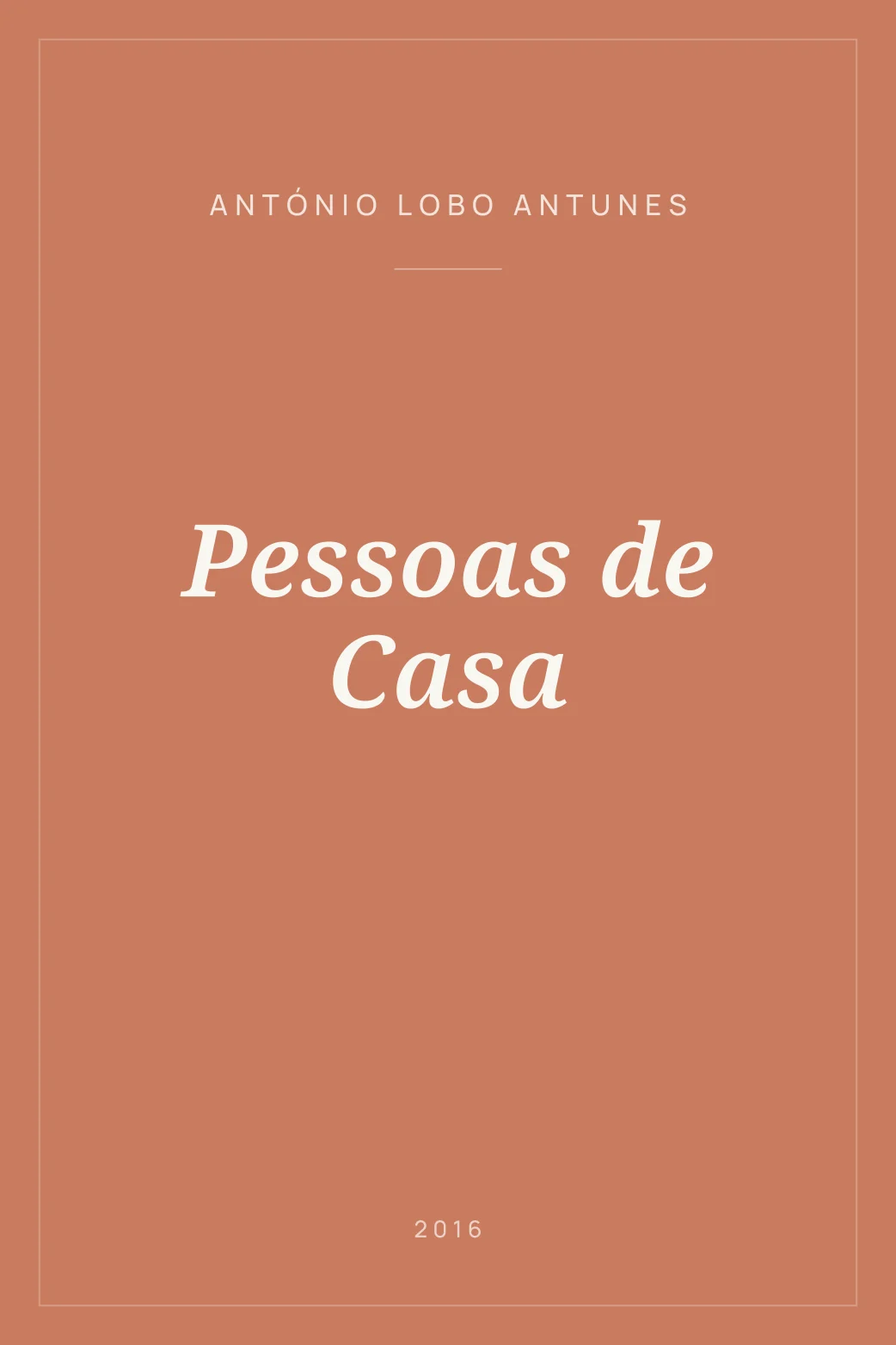 Portada de Pessoas de Casa