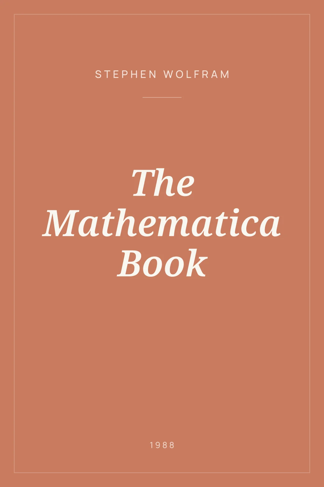 Portada de The Mathematica Book