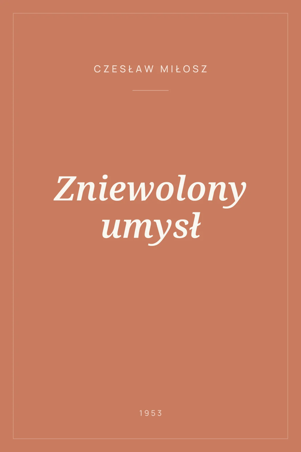 Portada de Zniewolony umysł