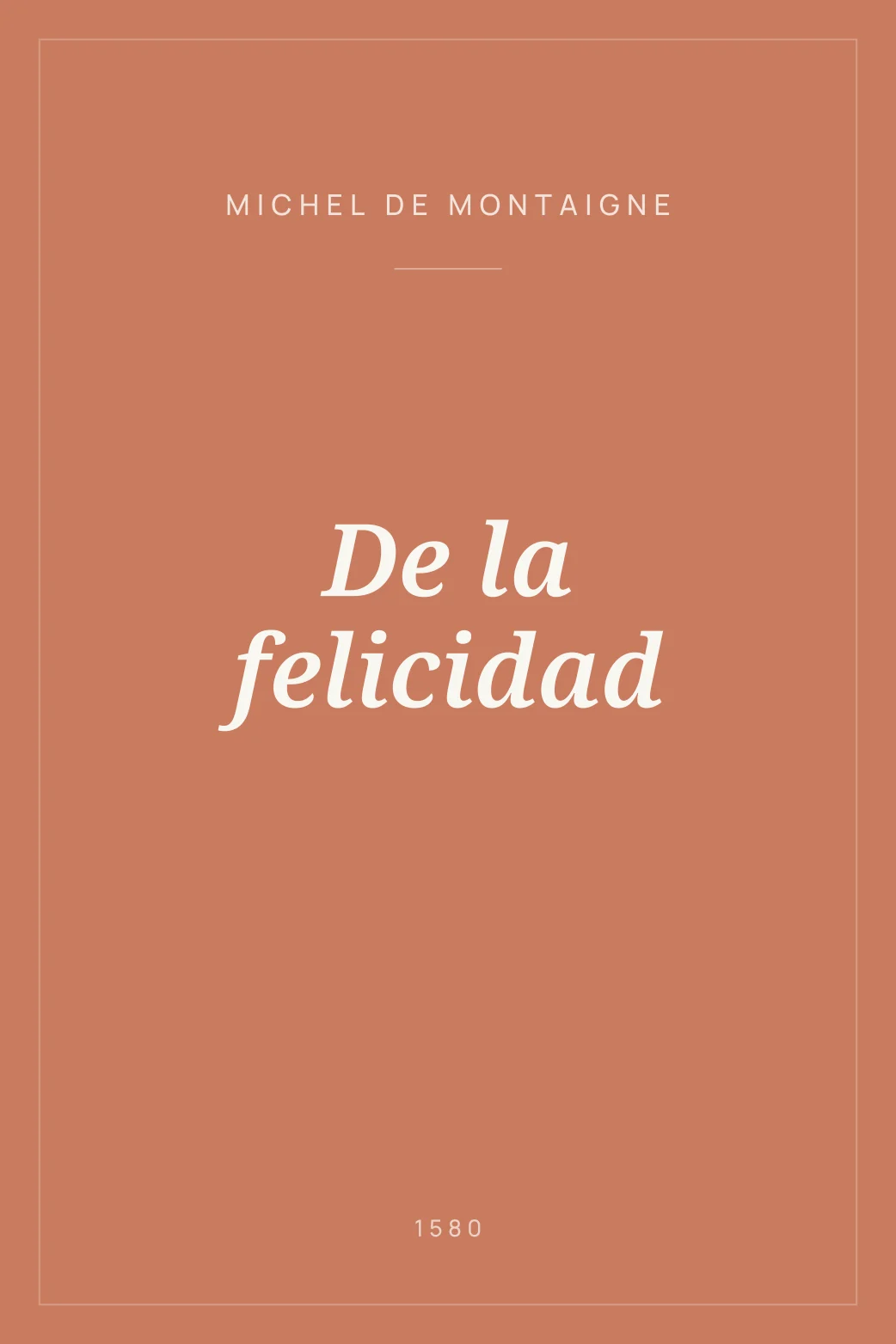 Portada de De la felicidad