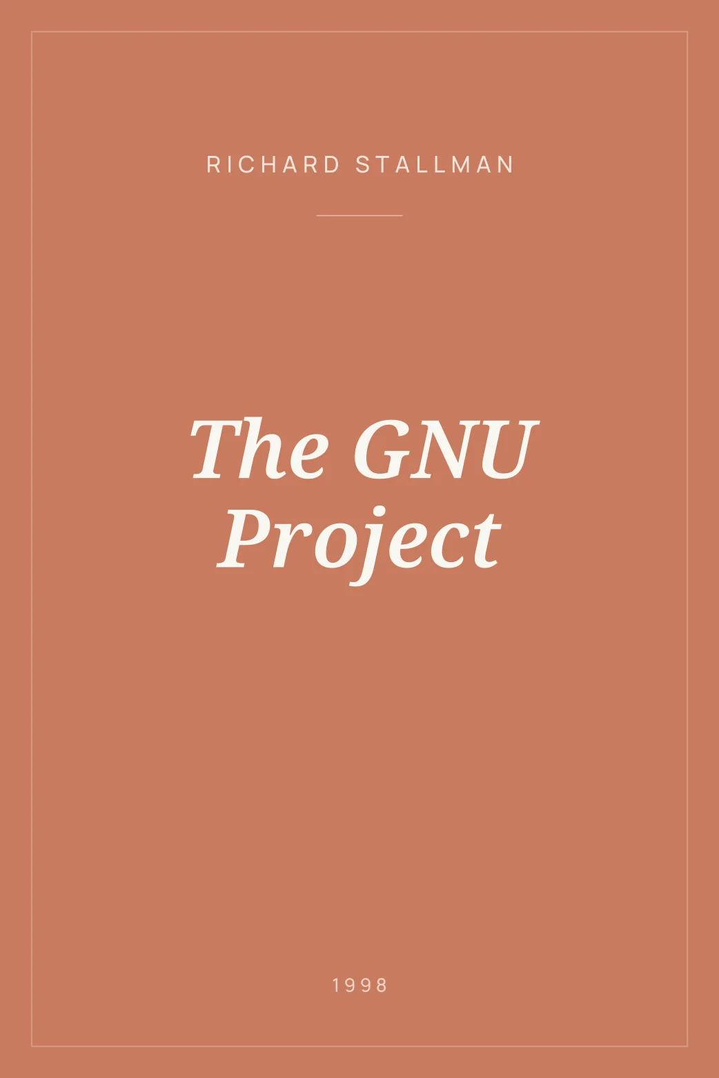 Portada de The GNU Project