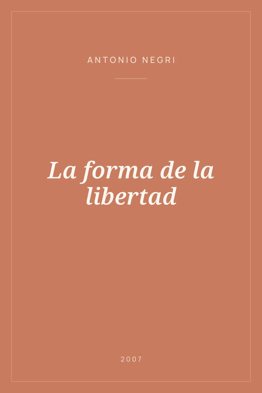 Portada de La forma de la libertad