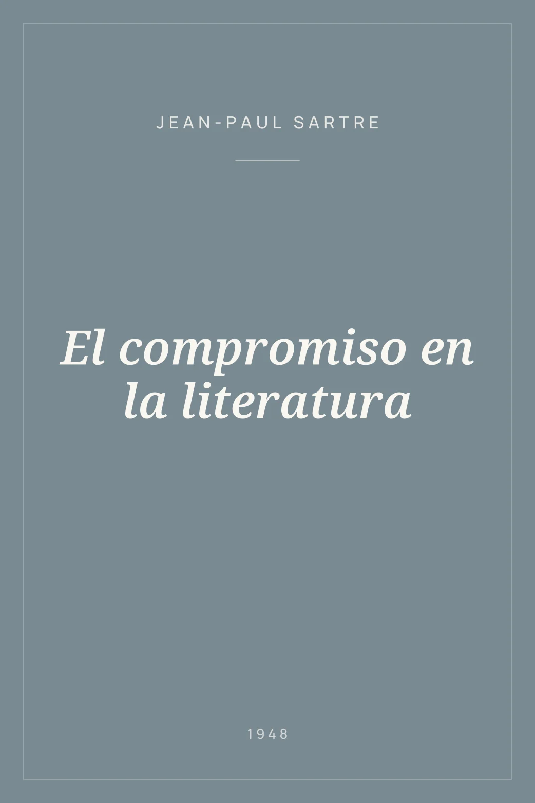 Portada de El compromiso en la literatura