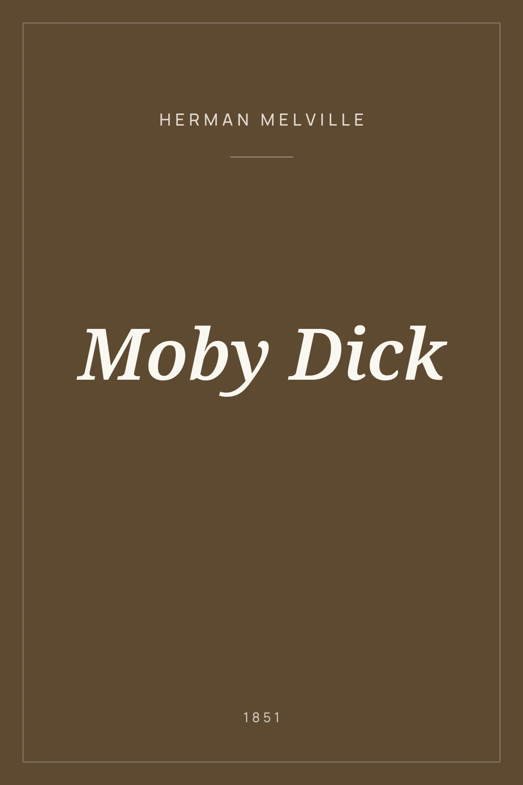 Portada de Moby Dick