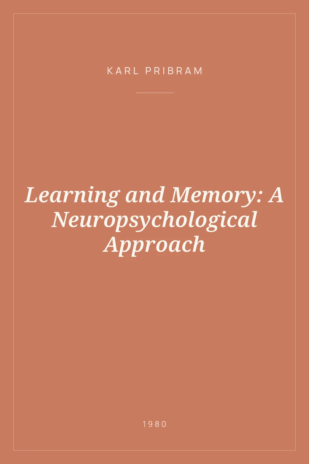 Portada de Learning and Memory: A Neuropsychological Approach