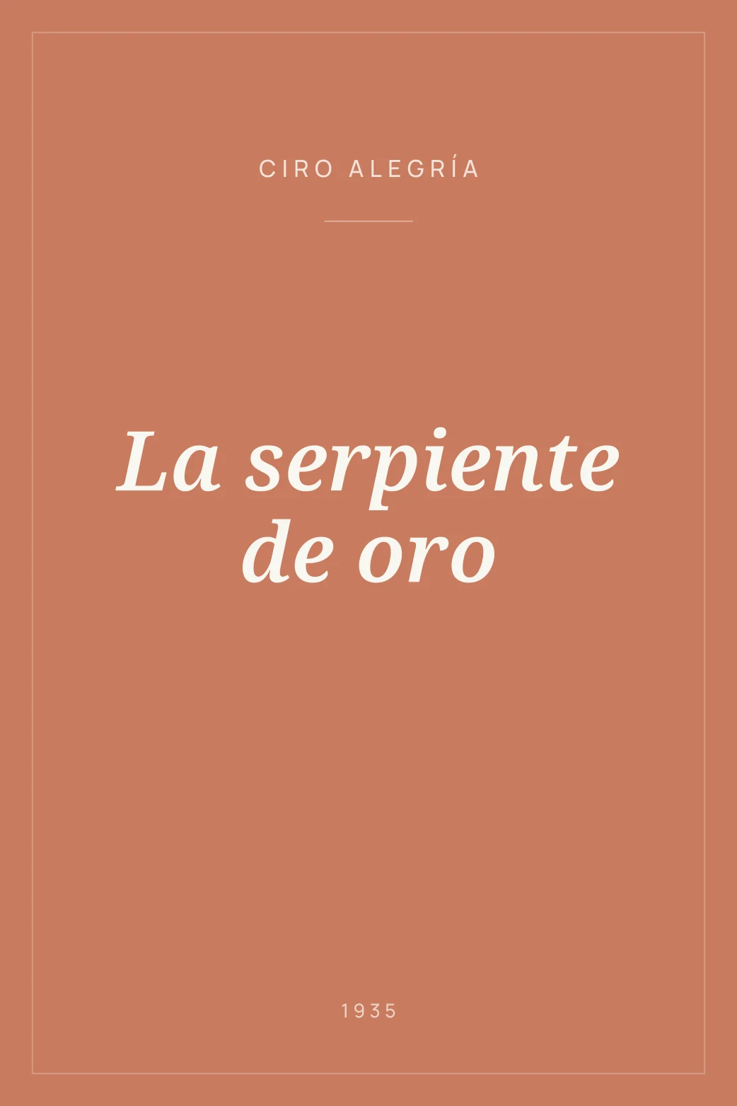 Portada de La serpiente de oro