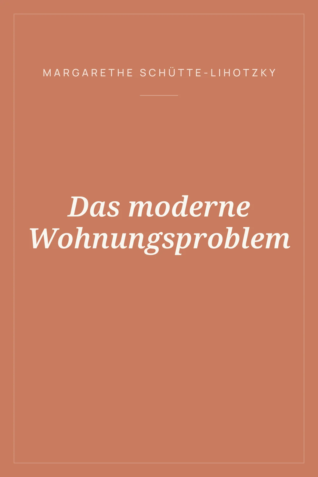 Portada de Das moderne Wohnungsproblem