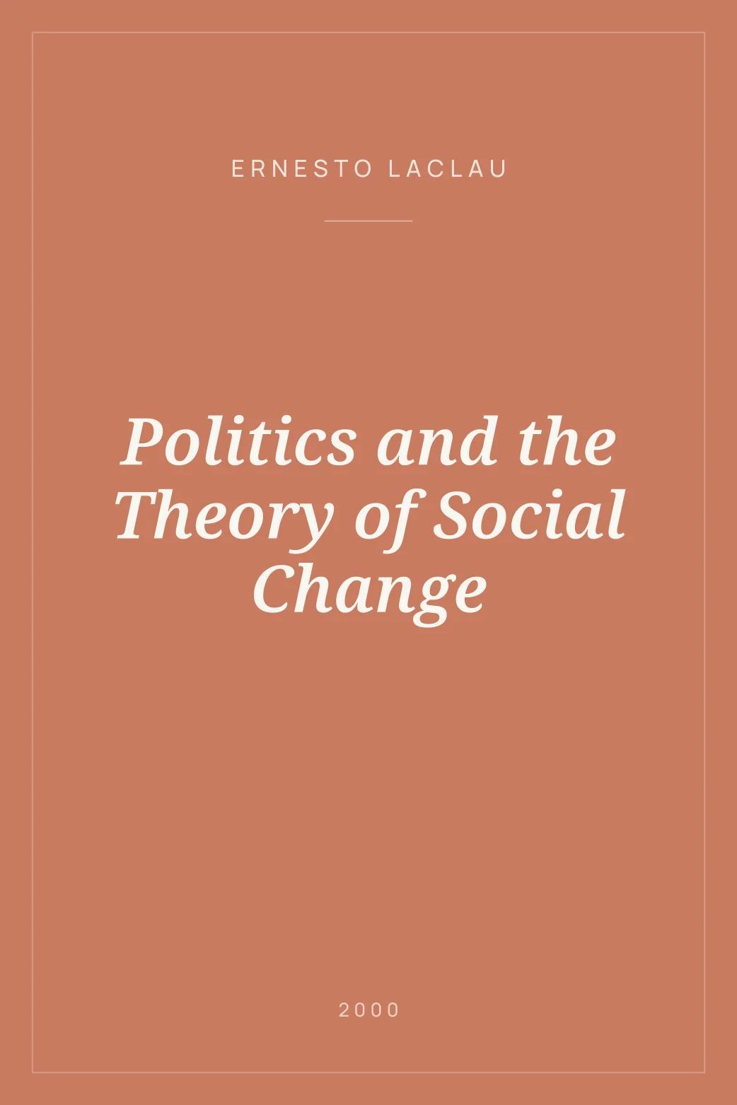Portada de Politics and the Theory of Social Change
