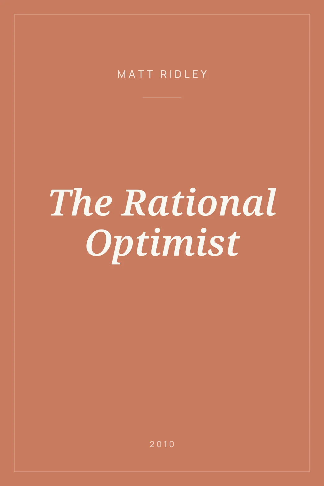 Portada de The Rational Optimist