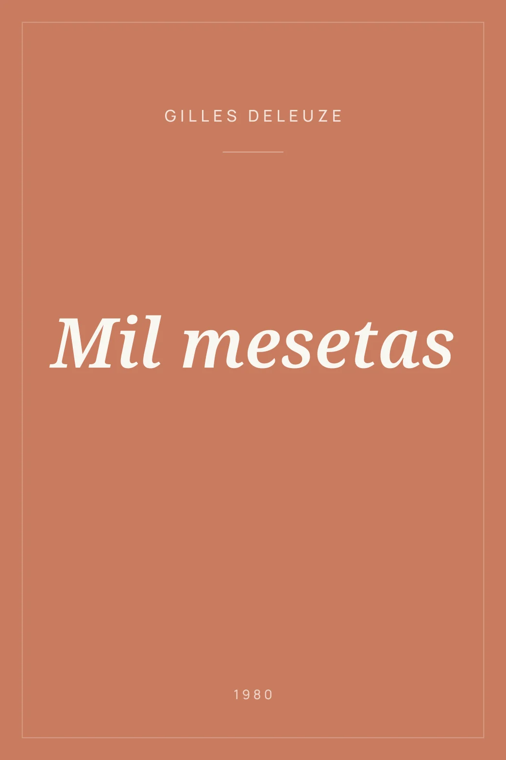 Portada de Mil mesetas