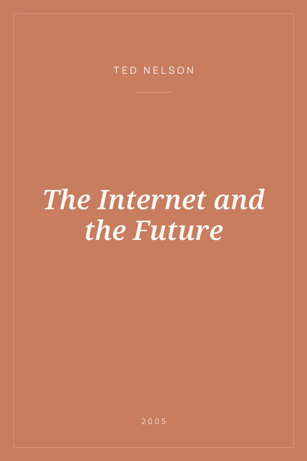 Portada de The Internet and the Future