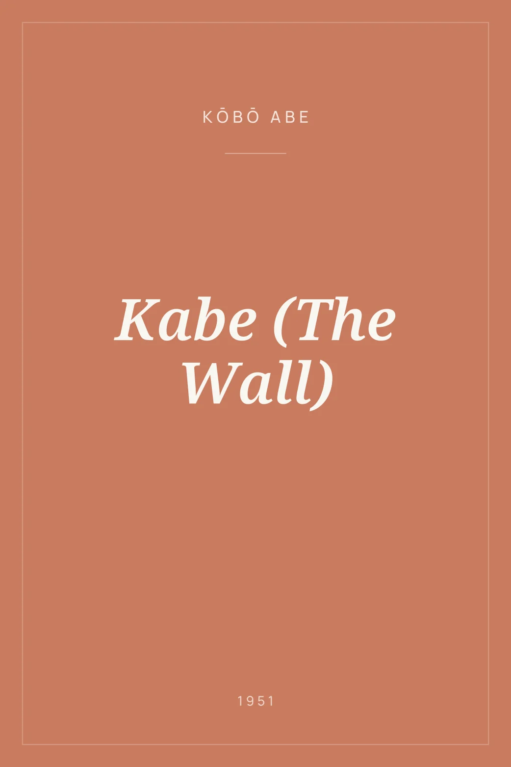 Portada de Kabe (The Wall)