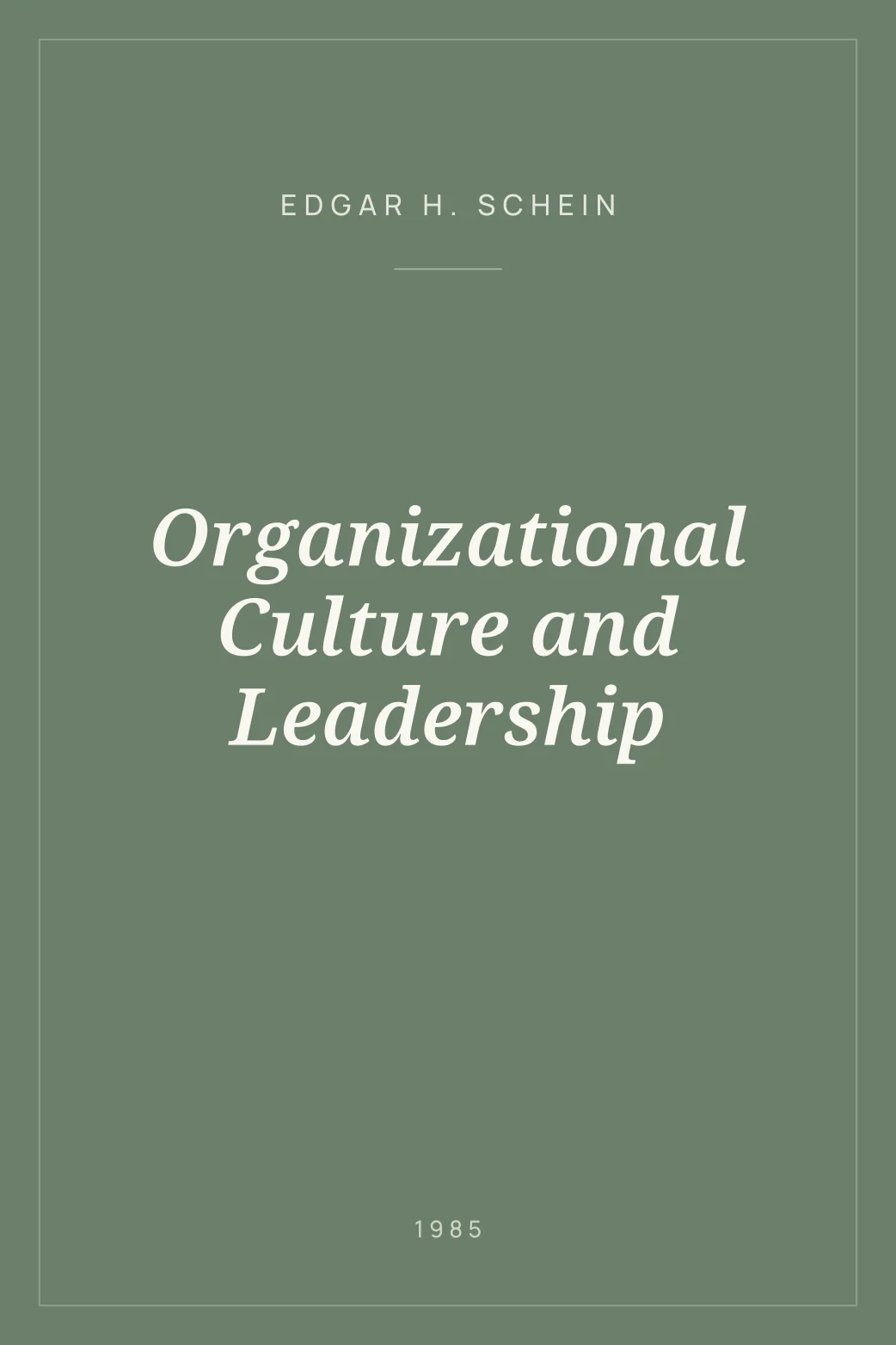 Portada de Organizational Culture and Leadership