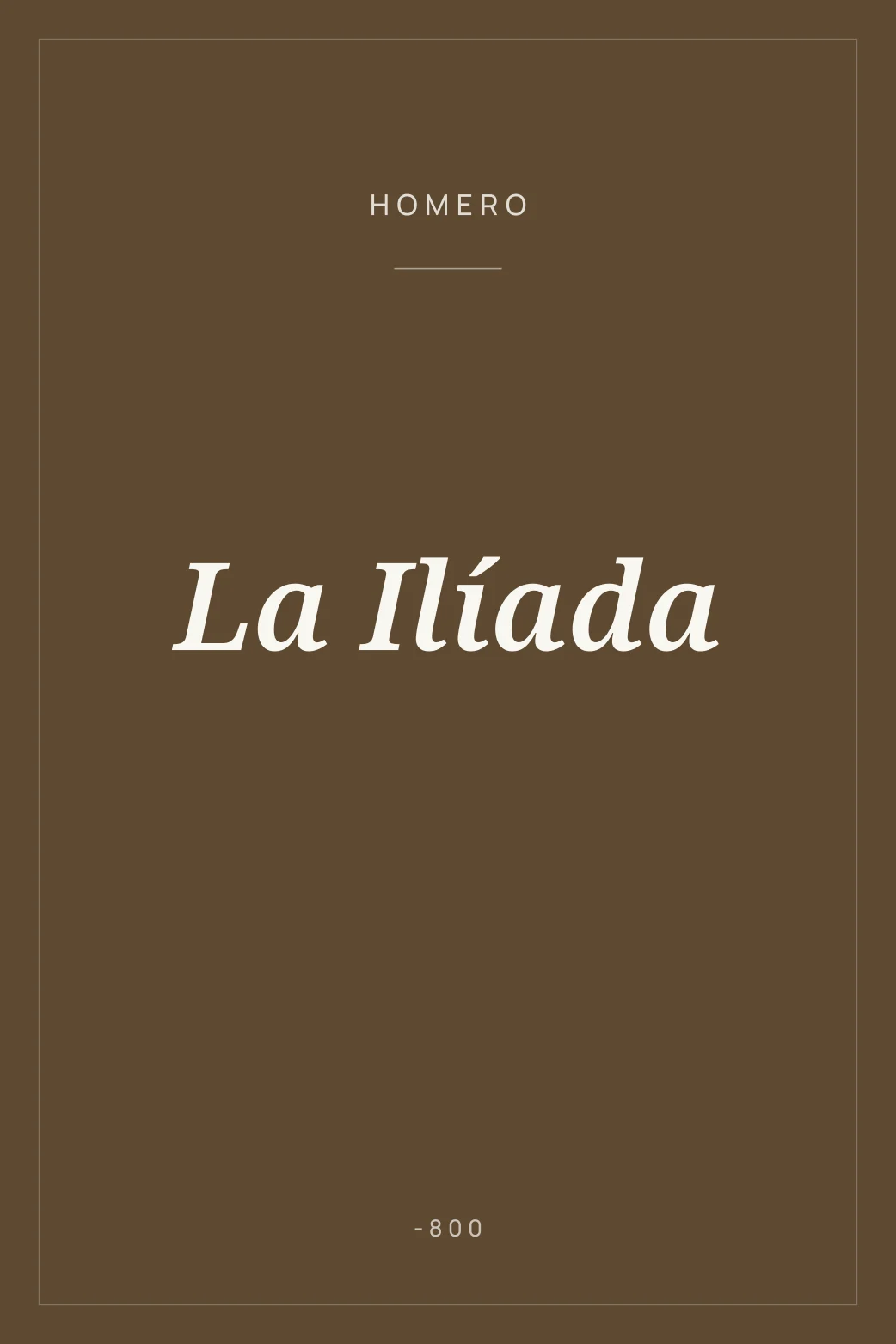 Portada de La Ilíada