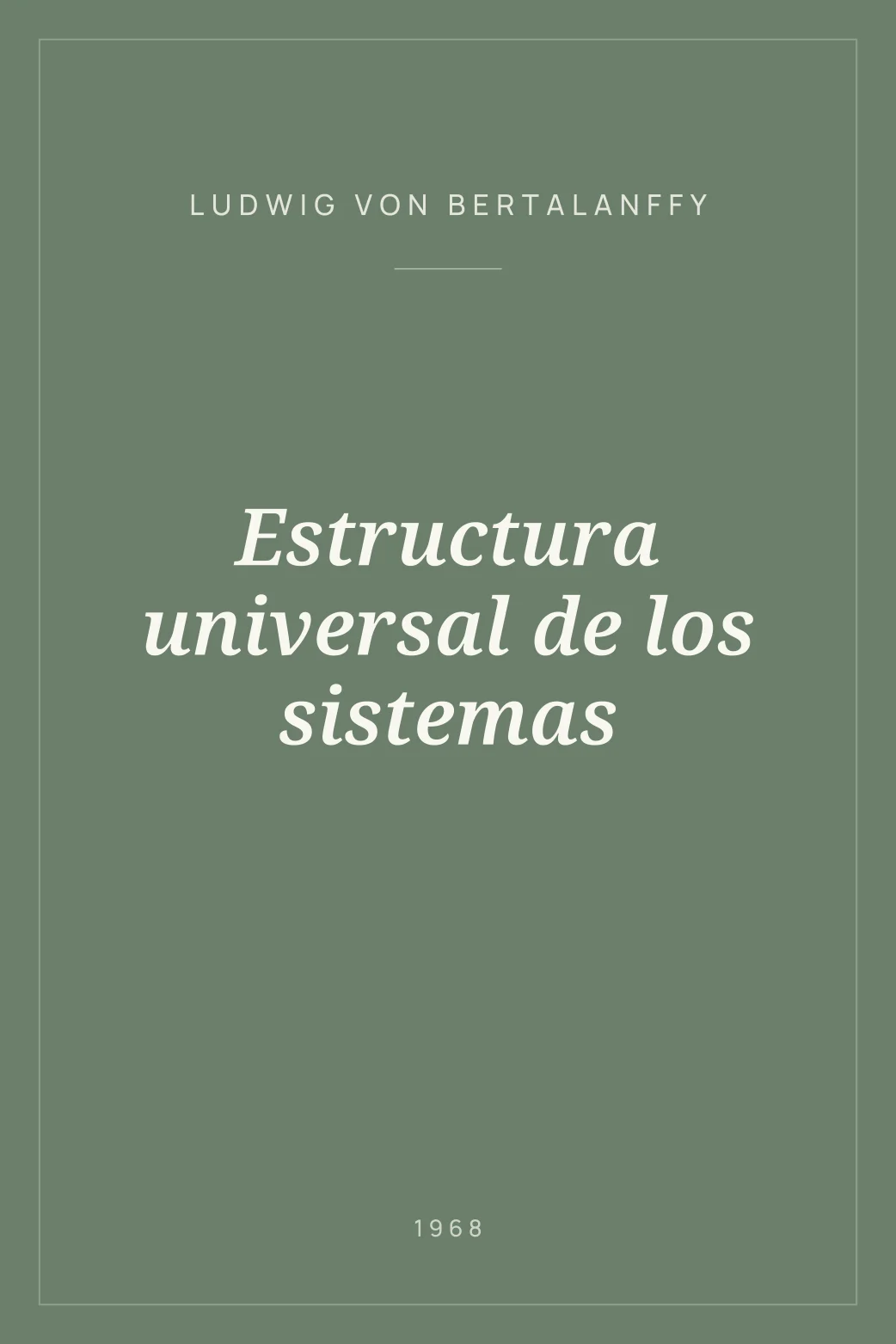 Portada de Estructura universal de los sistemas
