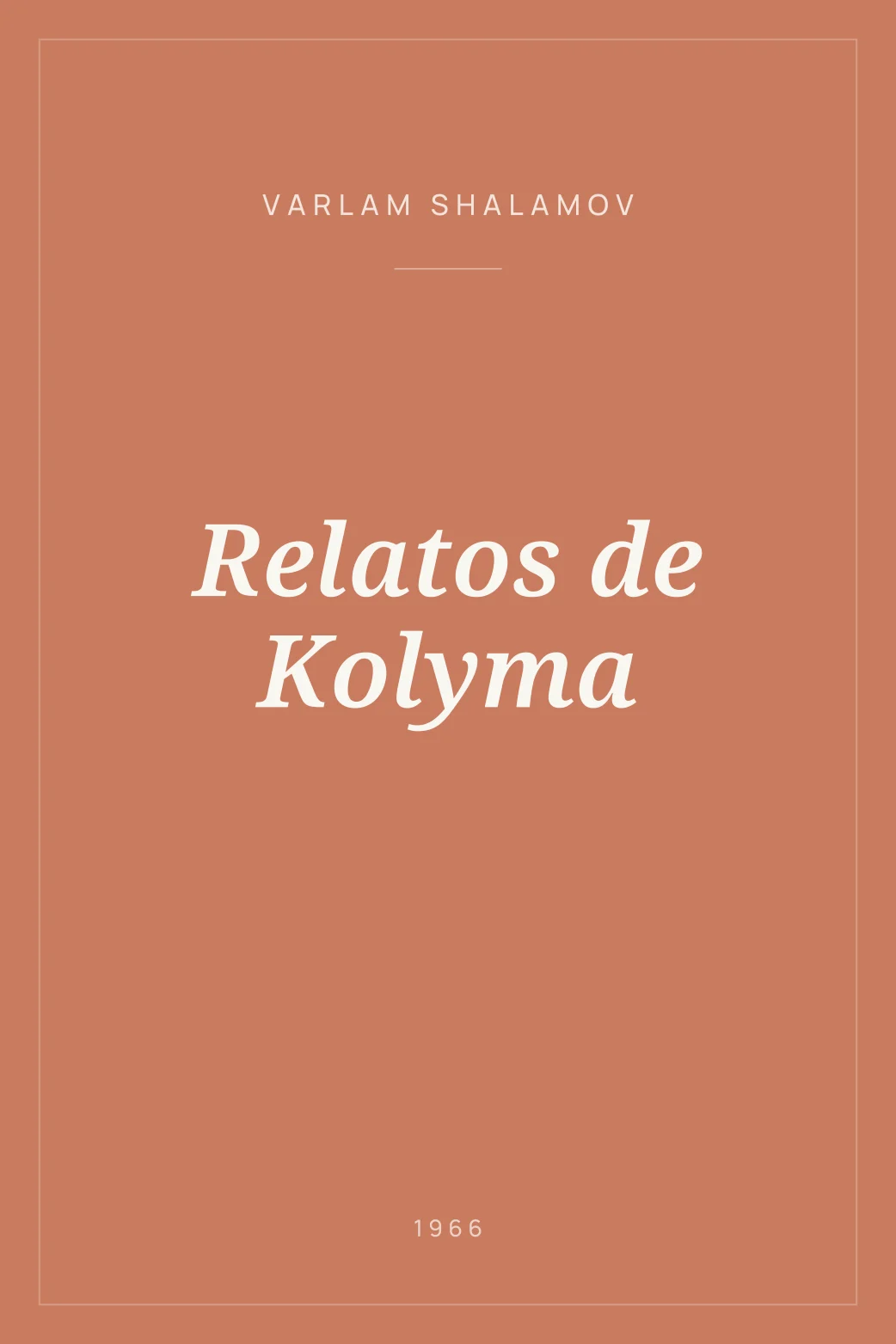Portada de Relatos de Kolyma
