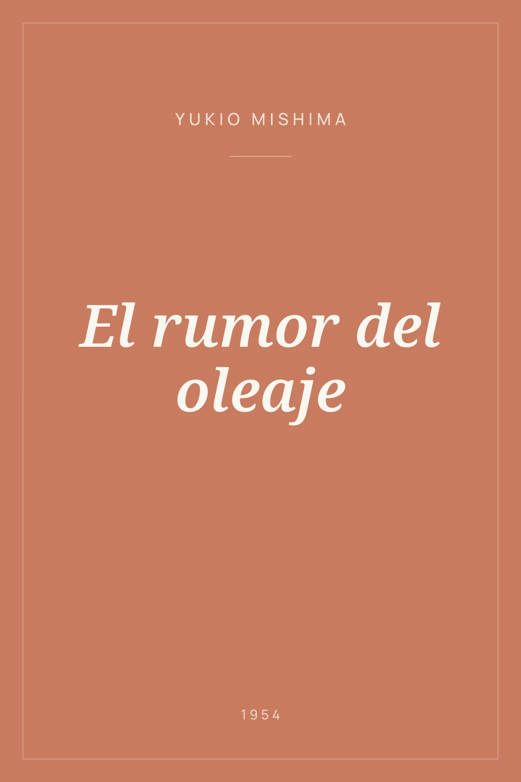 Portada de El rumor del oleaje