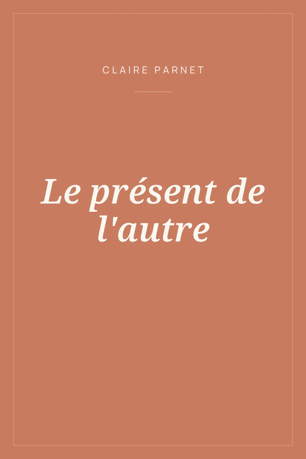 Portada de Le présent de l'autre