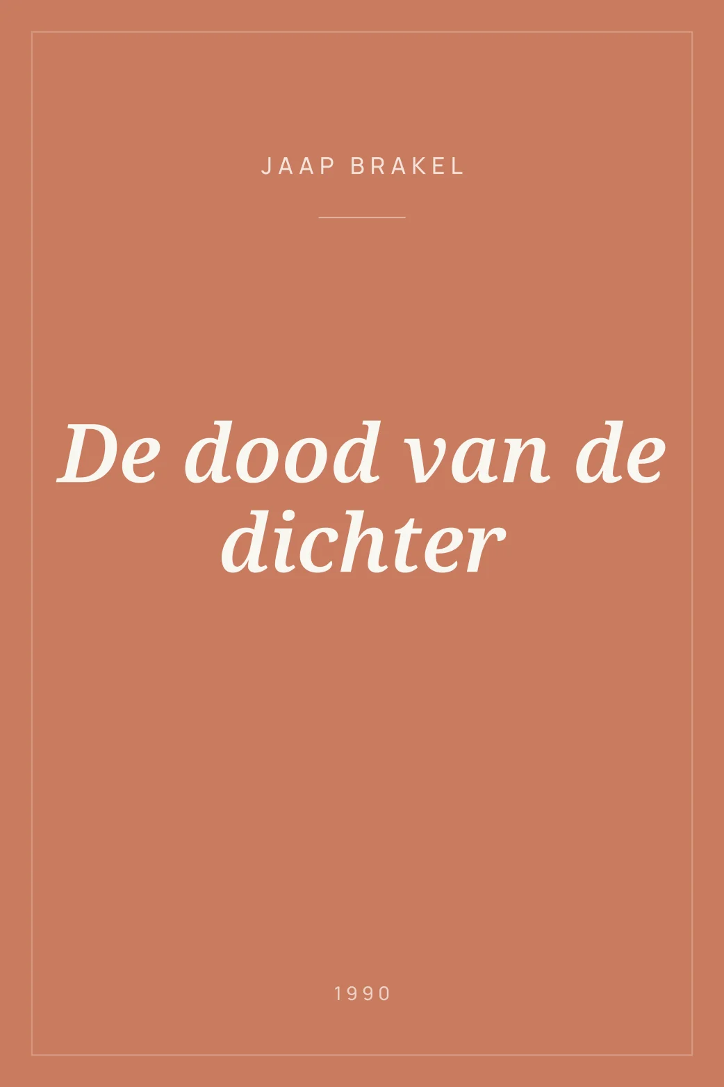 Portada de De dood van de dichter