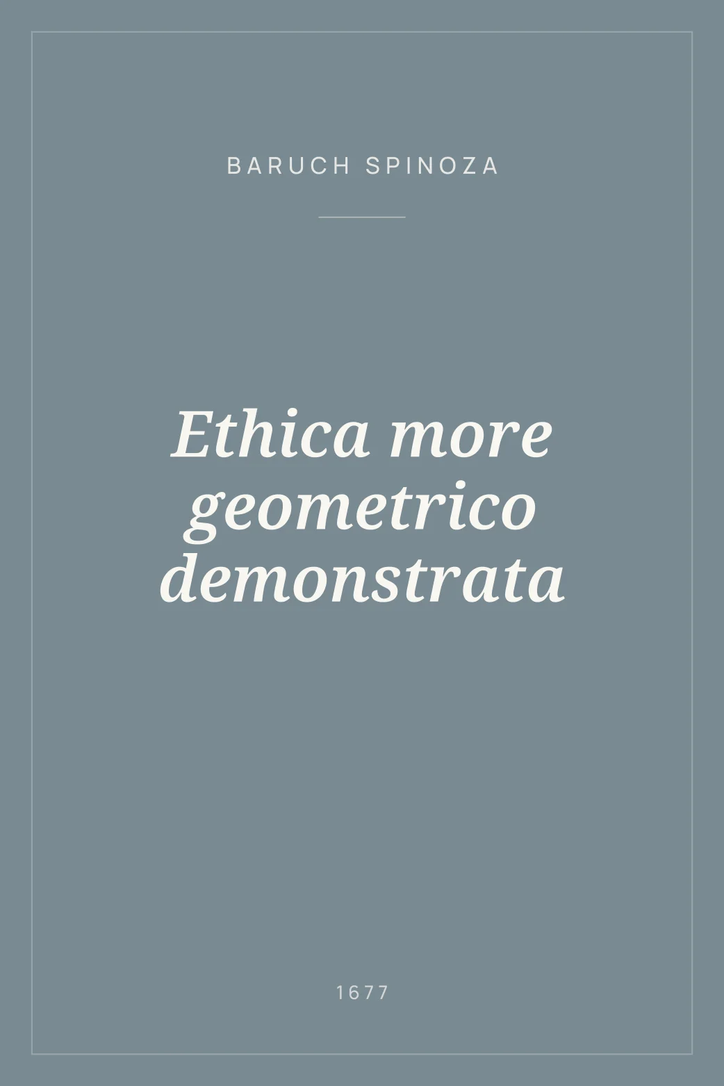 Portada de Ethica more geometrico demonstrata