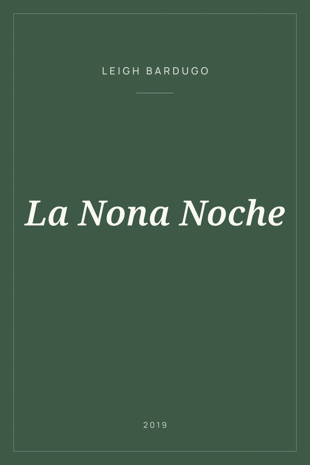 Portada de La Nona Noche