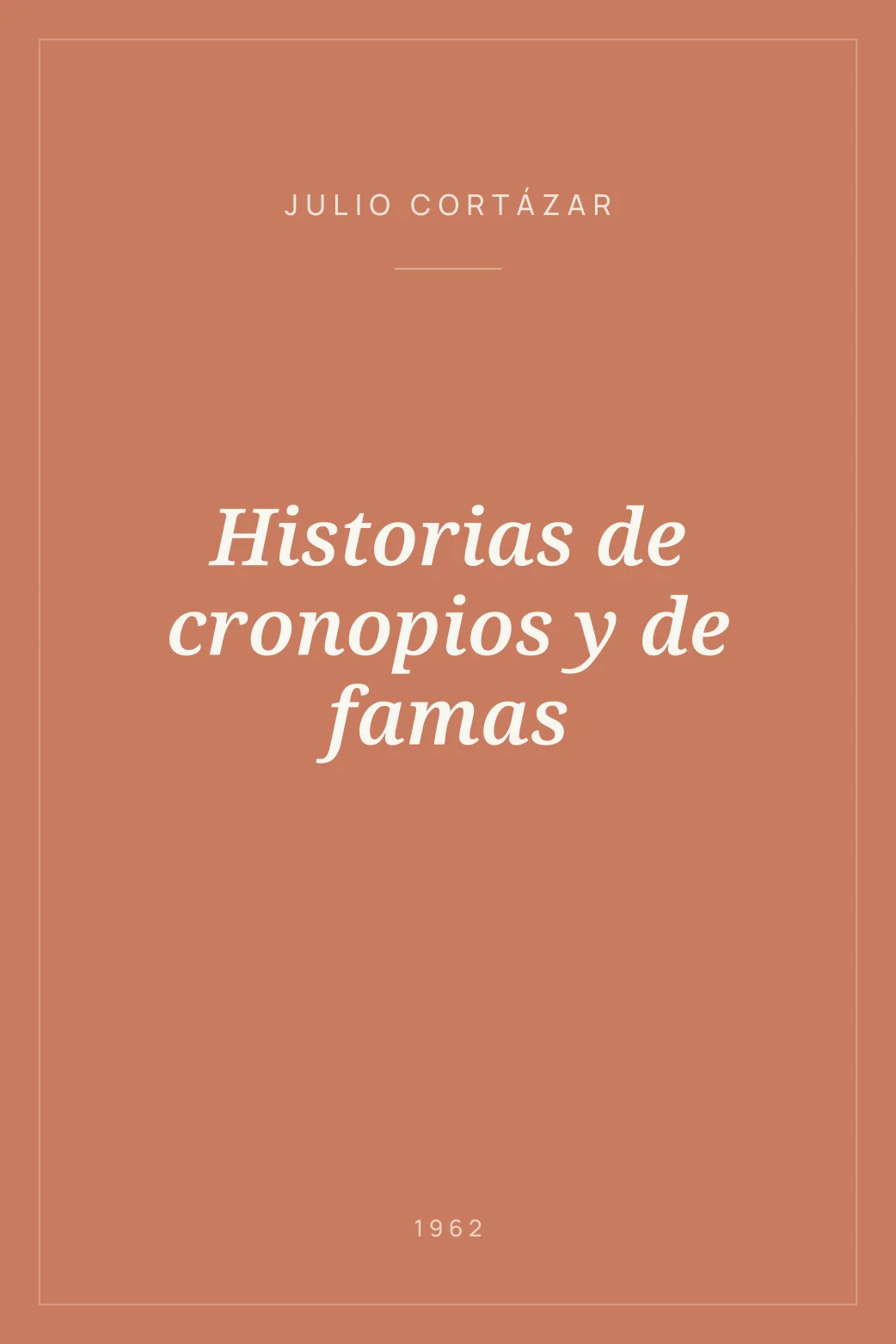 Portada de Historias de cronopios y de famas