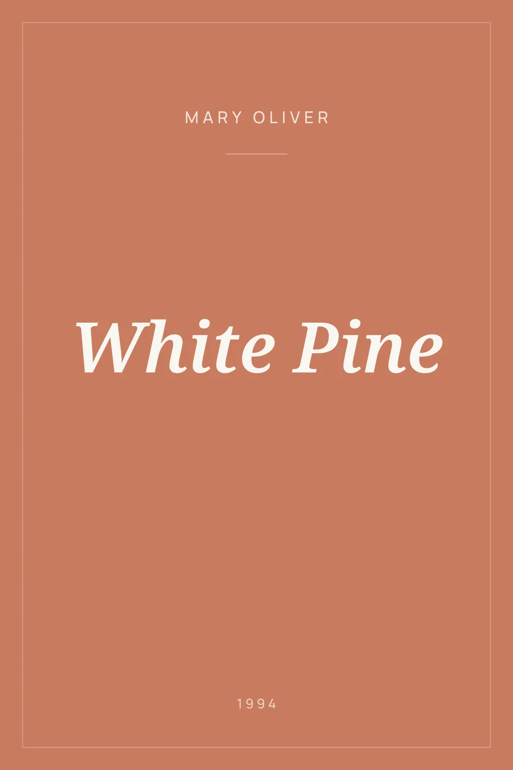 Portada de White Pine